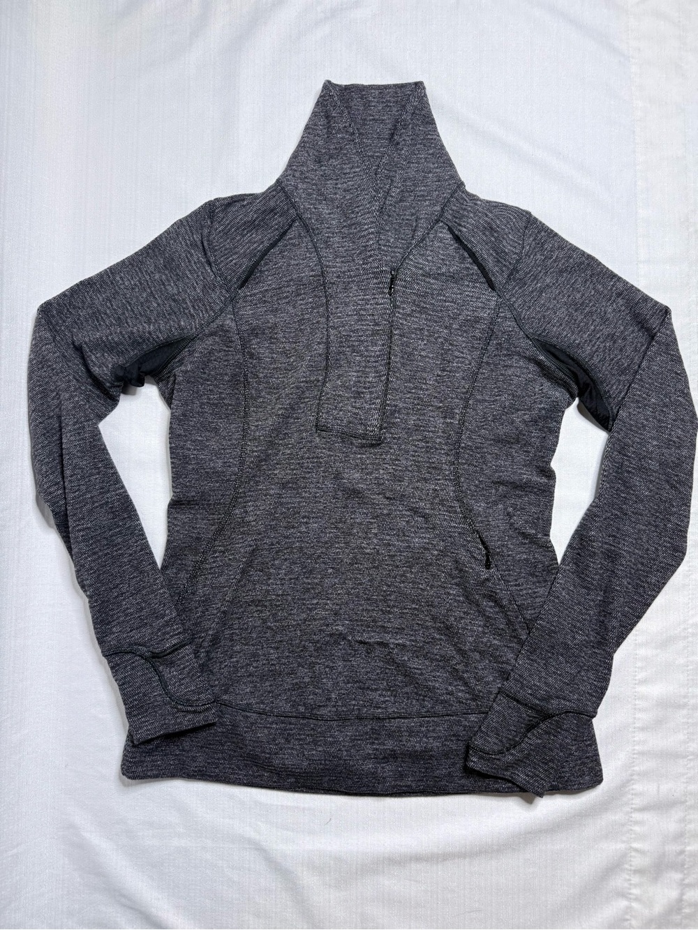 Lululemon Womens Think Fast Pullover Size 10 Zip Warm Running Jog Top - Picture 6 of 12